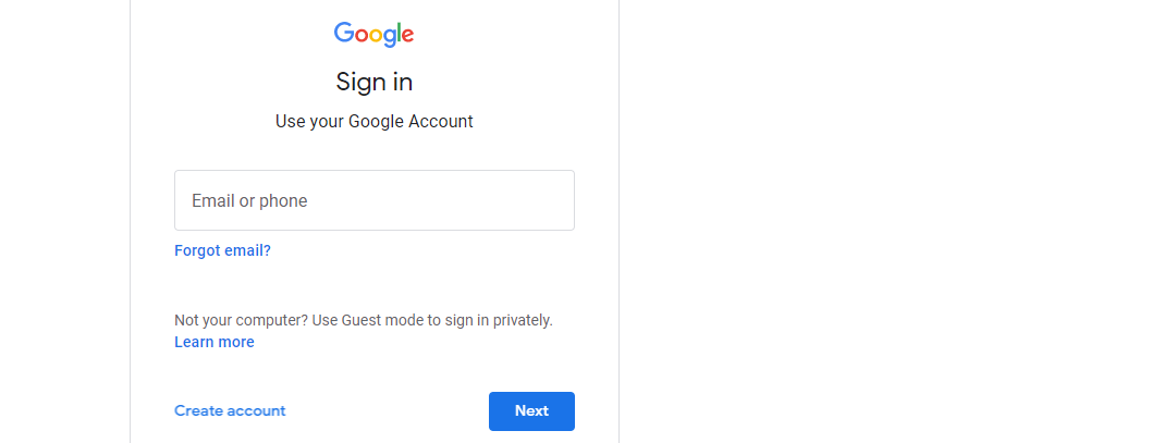 login gmail account