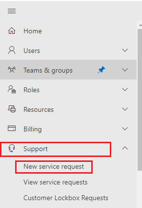 new service request