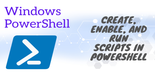 Create PowerShell Scripts