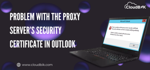 Problem with the Proxy Server’s Security Certificate in Outlook