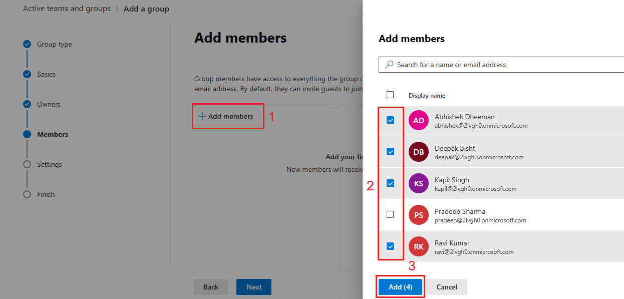 add members