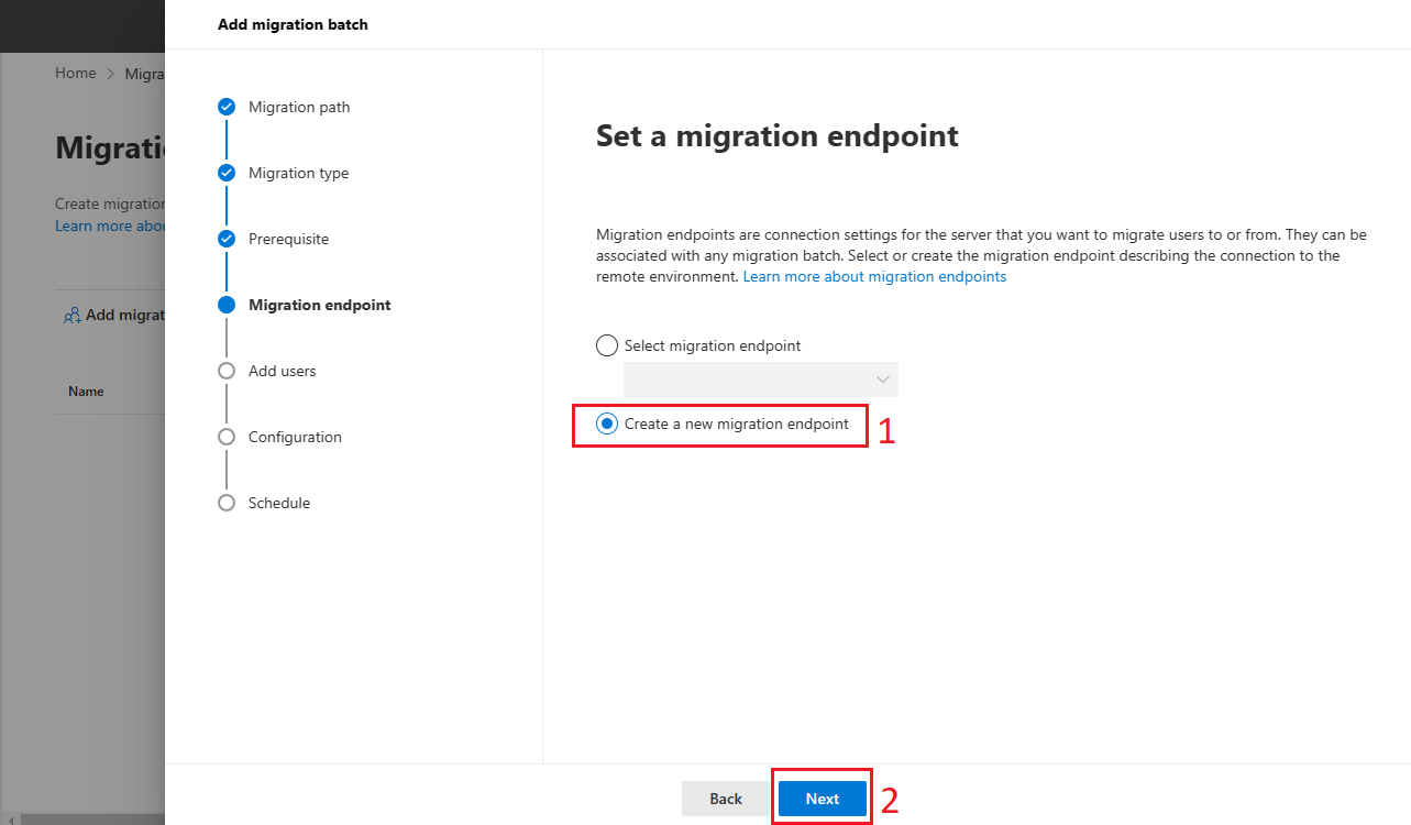 Create a Migration Endpoint