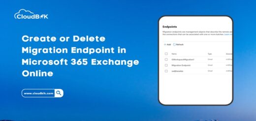 Create or Delete Migration Endpoint in Microsoft 365 Exchange Online