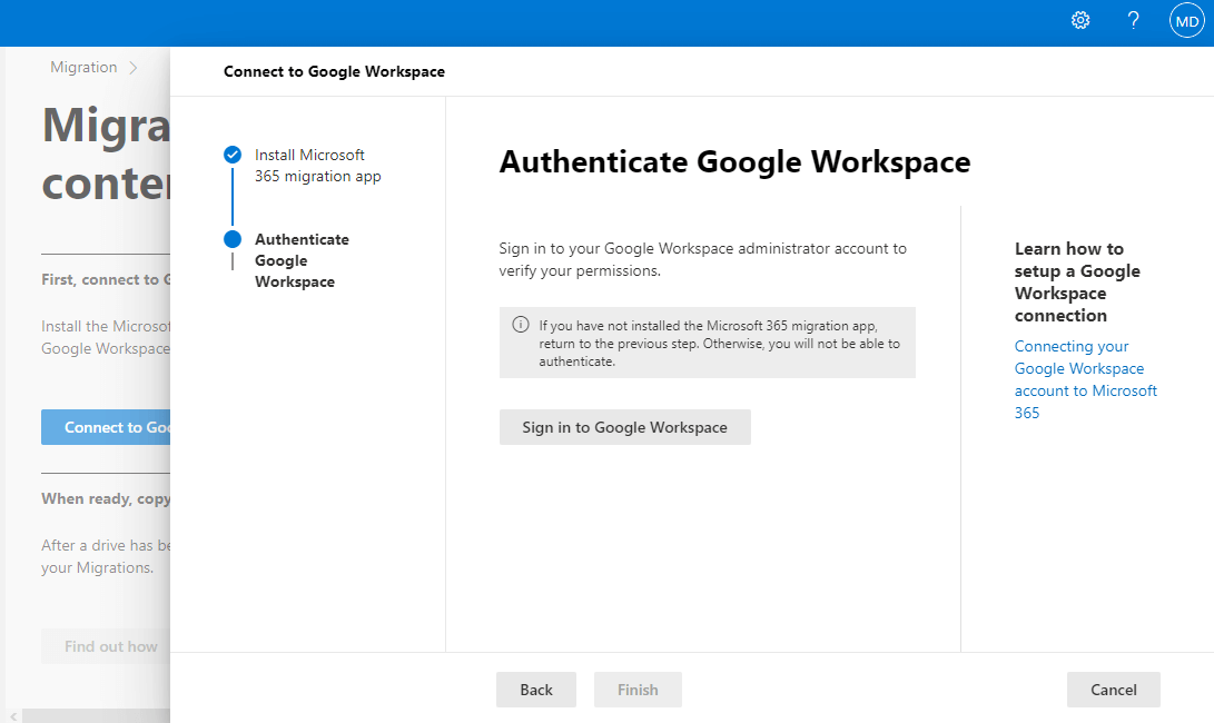 sign in to Google Workspace