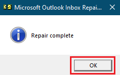 pst repair completed