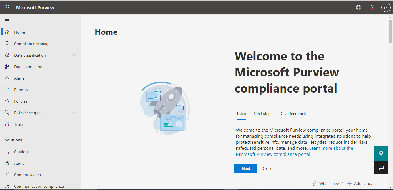 Open Microsoft Purview