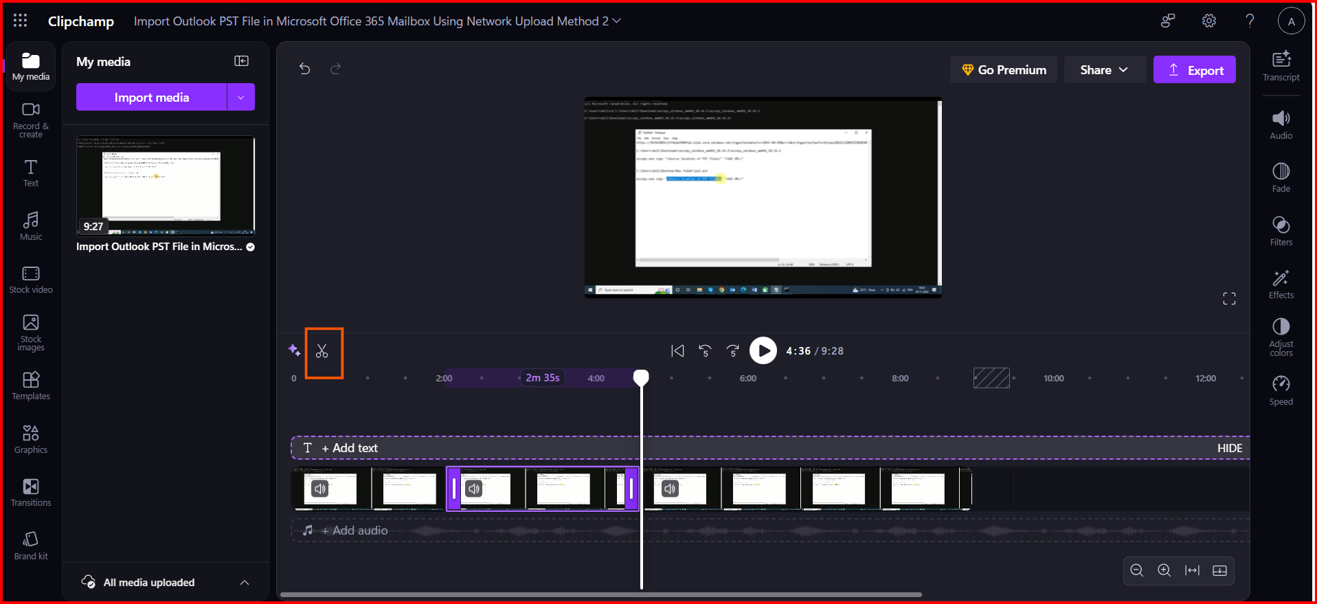 split and delete unnecessary section