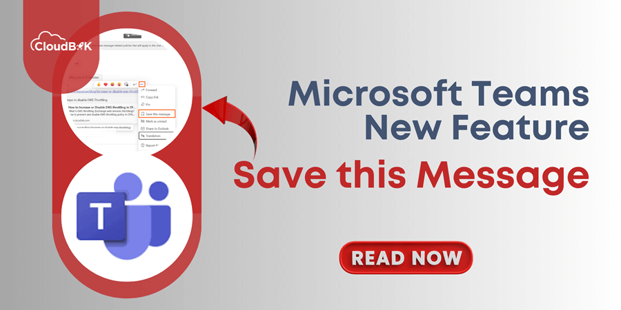 Save this Message Microsoft Teams New Feature